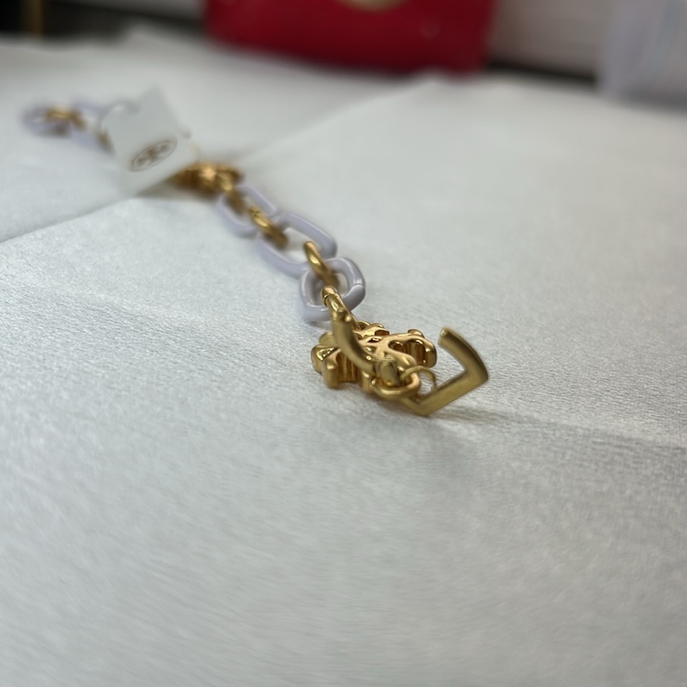 Brand new Tory Burch gold and white bracelet - Picture 3 of 4